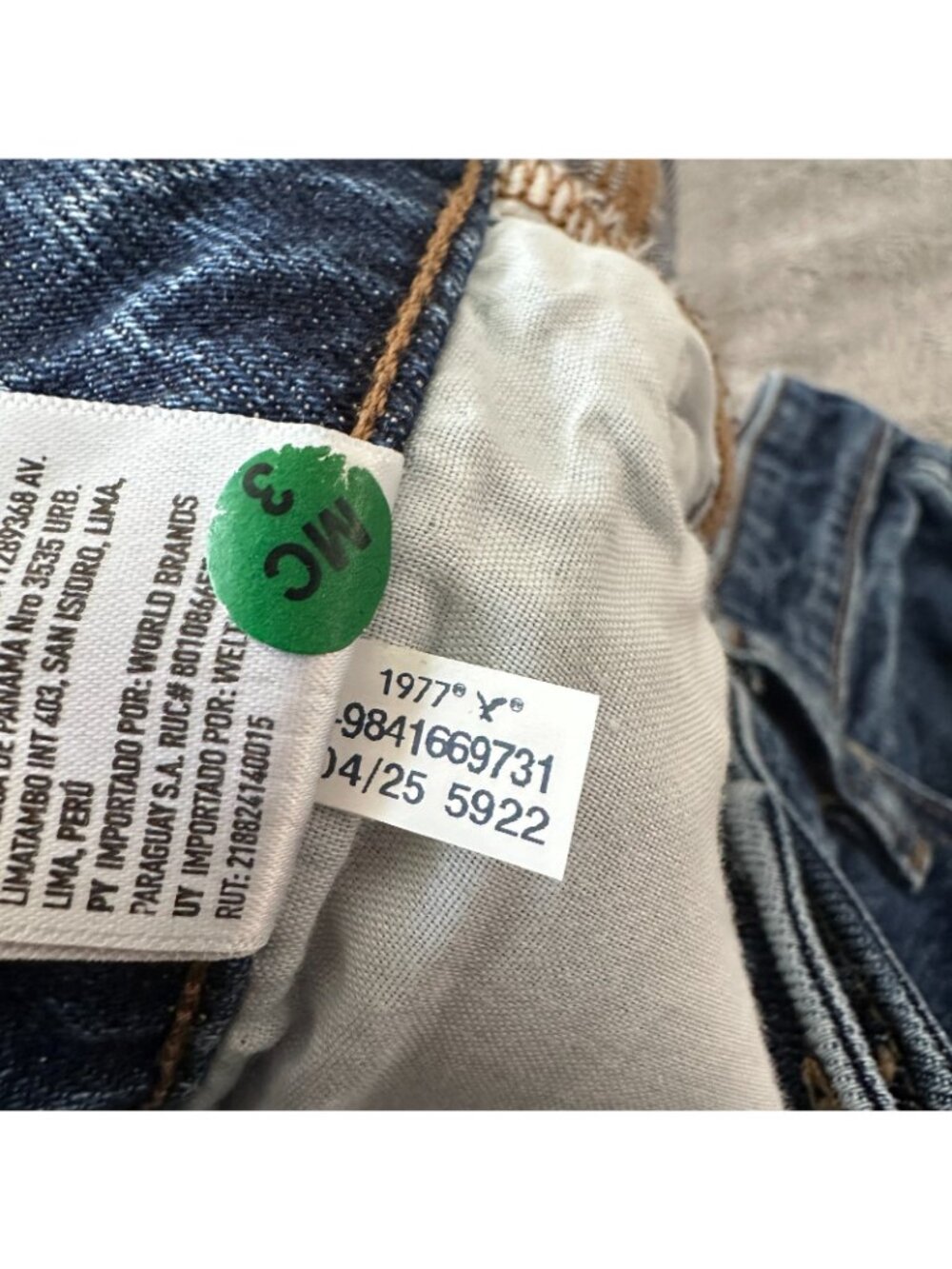 American Eagle Stovepipe Wide Leg Dark Wash Jeans Women's size 16 Regular 2025 - Picture 5 of 9